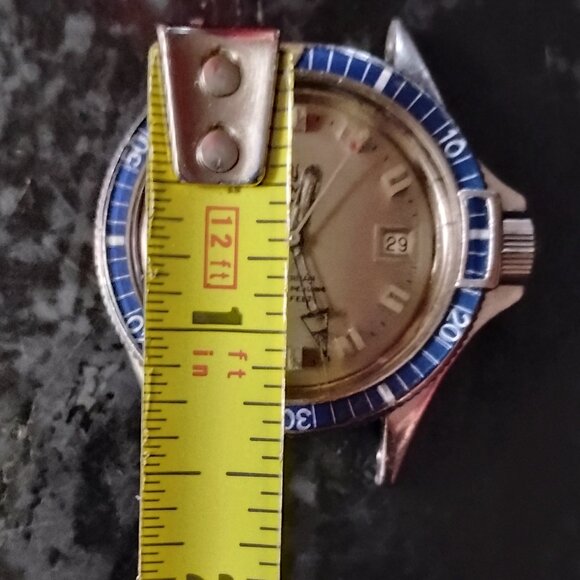 VINTAGE Yema Watch Superman Grey / Bakelite Blue (no band) - Picture 10 of 10